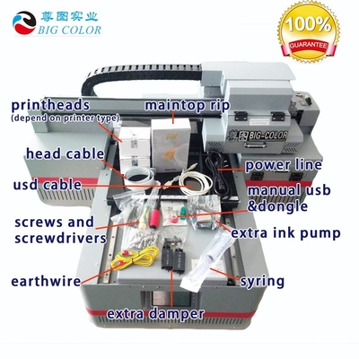 Impressora de embalagem automática de grau A3 DTG Impressora UV de piso plano com 2 cabeças de impressão TX800